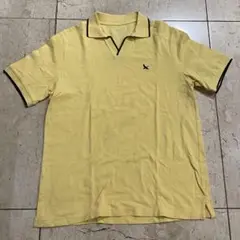sh1338 Eddie Bauer イエローポロシャツ M エディバウアー
