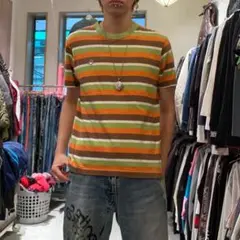 CC KANSAI 山本寛斎 2 oldアーカイブ ワッペン ボーダー Tシャツ