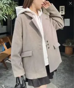 CHICO シャギーシングルルーズジャケット