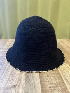 チューリップハット　バケットハット　ブラック