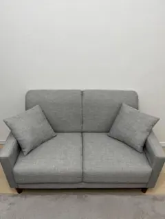 2人掛けコンパクトソファ　Emma グレー