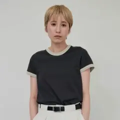 【lit】コンパクトリンガーTEE CHARCOAL