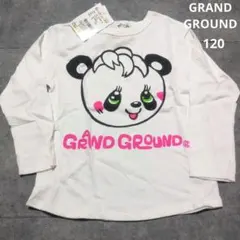GRAND GROUND パンダ長袖ロンT　シャツ 120cmのサムネイル