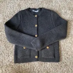 ZARA ザラ　グレー ニットカーディガン Mサイズ