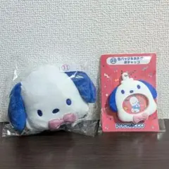 はぴだんぶい 当りくじ　フェイスマスコット　缶バッジ&ホルダー　ポチャッコ