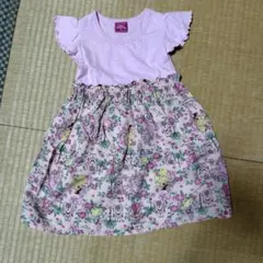 【Disney】プリンセス ワンピース 半袖 ピンク（110cm）