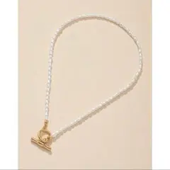 Pearl chain necklace パールビーズ チェーンネックレス