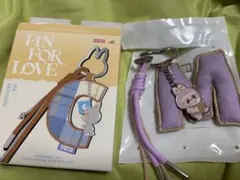 ラブブ PIN FOR LOVE イニシャル キーリング【M】