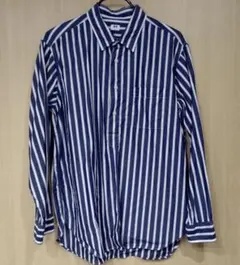 L エクストラファインコットンブロードプルオーバーストライプシャツ UNIQLO