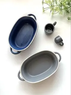 ブルーとグレー の小皿 おまけ付き