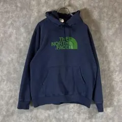 THE NORTH FACE ノースフェイス パーカー XL ネイビー 緑ロゴ