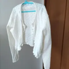 Catherine Cottage ホワイトカーディガン 140