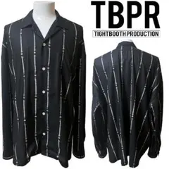 【美品・2020SS】TIGHTBOOTH　諭吉ストライプシャツ【XL】のサムネイル
