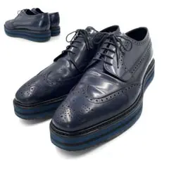 PRADA プラダ レザーシューズ 8.5 メンズ 2EG015 パンチング - メルカリ