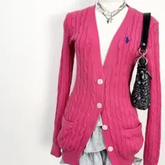 人気✨️ POLO RALPH LAUREN ロゴ ケーブルニット カーディガン
