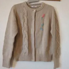 haupiaチューリップニットカーディガン ベージュサイズ38（Мサイズ）美品