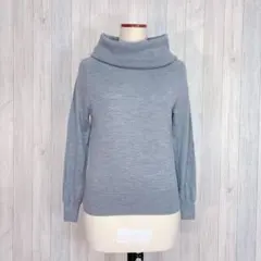 【LAUTREAMONT】薄手ニット セーター タートルネック 毛100% M