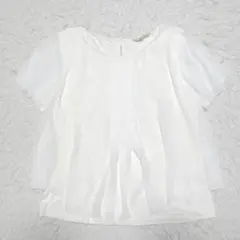 ✨極美品✨エポカ　シフォンコンビプルオーバーブラウス　40　ホワイトのサムネイル