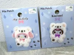 サンリオパイルワッペン　サンリオふわふわスノー　ワッペンシール