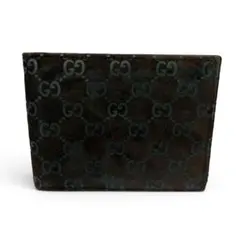 GUCCI GGパターン 二つ折り財布 ダークブラウン