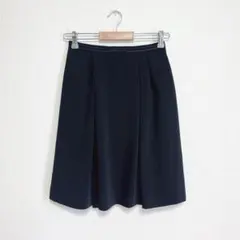 カールパークレーン 黒 フレアスカート ひざ丈 フォーマル 通勤 ブラック M