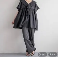 値下げ！フリルカラー チュニック ブラウスのサムネイル