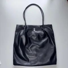 P I CＯN E 編みハンドルバッグ ブラック