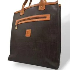 BALLY バリー トートバッグ ダークブラウン モノグラムキャンバス ゴールドのサムネイル