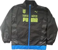 PUMA フルジップウィンドブレーカー 150サイズ 黒/青