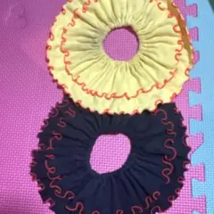 フリル付きスタイ2枚セット　ネイビー新品