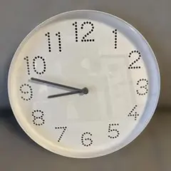 【IKEA】TROMMA 壁掛け時計 25cm ホワイト 動作確認済みのサムネイル