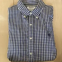 ジムフレックス 長袖ギンガムチェックシャツ　 ブルー サイズ16