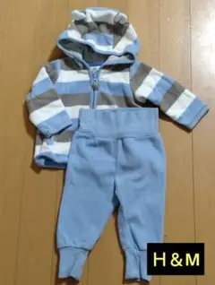 2~4М　H＆M　ベビー フリース パーカーとパンツ セット