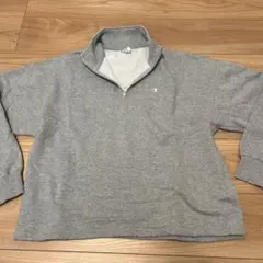 Champion グレー ハーフジップ　スウェット Lサイズ