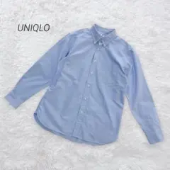 ユニクロ オックスフォードシャツ ボタンダウンカラー L ブルー きれいめ