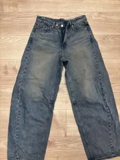 GU バレルレッグジーンズ M 標準丈