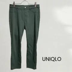 UNIQLO ウルトラストレッチ クロップド レギンスパンツ グリーン L