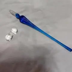 ガラスペン ブルー系 スパイラルデザイン - メルカリ