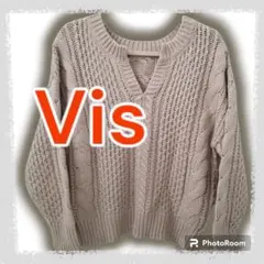 キーネック ニット