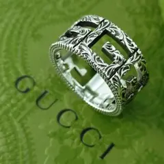 ★在庫一掃★【GUCCI】アラベスク　エングレービング　リング　１６号　1731