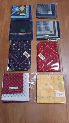 ハンカチセット ネイビー 赤 黄色 まとめ売り