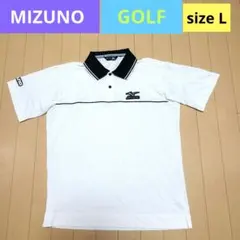 MIZUNO GOLF 半袖 ポロシャツ　　L　ホワイト　ゴルフウェアのサムネイル