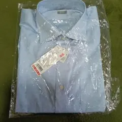 【新品】スリムフィット ライトブルーシャツ Lサイズ　ユニクロ