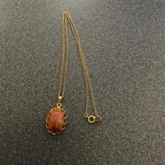 大*重様 オレンジオーバル型 ネックレス
