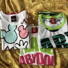 BABYDOLL ミッキーマウス柄 タンクトップ　3点セット
