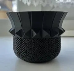 3dプリンター鉢　1個　3号鉢　ジャイロイド　メッシュ　ブラックのサムネイル