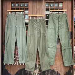 60's 米軍実物 OG-107ファティーグ ベイカーパンツ
