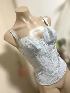 ビスチェF70：プログレール◆日本製*ワイヤー*ボーン*補正下着：サックス