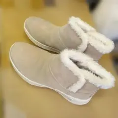 SKECHERS ベージュ ムートンブーツ 24cm