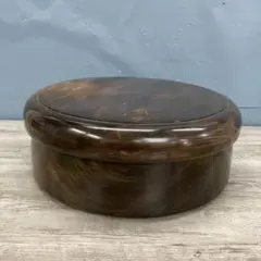 D-4 津軽塗 茶櫃 茶びつ 蓋盆 漆器 煎茶道具 昭和レトロ ヴィンテージ